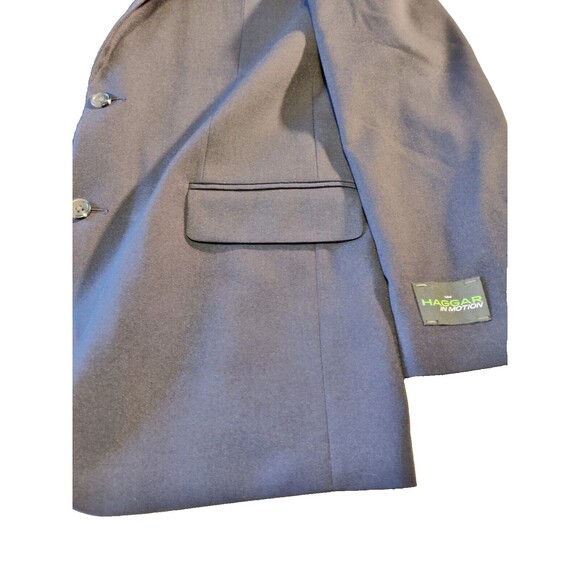 Haggar Men's Tailored Fit In Motion Blazer, 44 Long, Midnight Blue, HJ10337 NWT - Picture 6 of 16